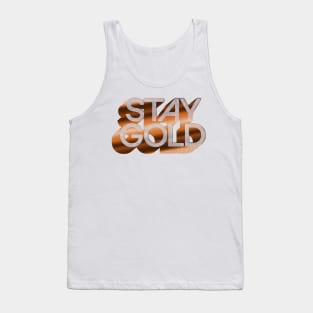 STAY GOLD / Retro Original Typography Design Tank Top